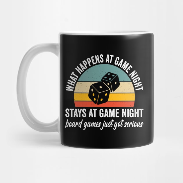 what happens at game night stays at game night by Crazyshirtgifts